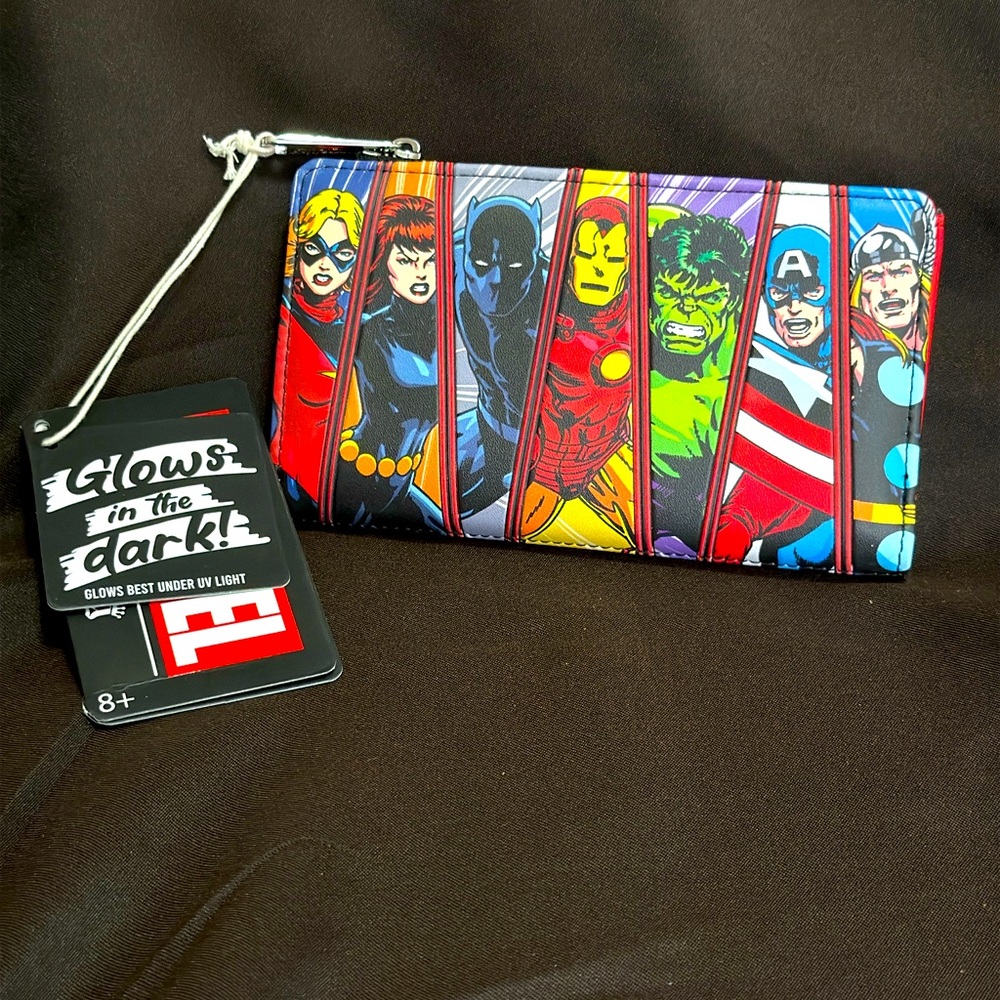 NWT LOUNGEFLY MARVEL AVENGERS 60th ANNIVERSARY WALLET